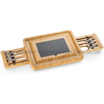 Bamboo Cutting Slate Tray Cheese Board Set with Knives Drawer - Shaowu Han Well Import and Export Trade Co., Ltd. - China
