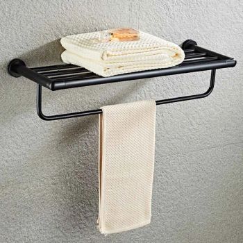 New Arrival Bathroom Accessories Wall Mounted Towel Racks Black Stainless Steel Four-Pole Towel Bar - D&S TECHNOLOGY CO.,LTD - China