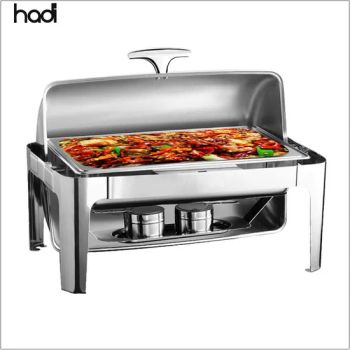 Hadi Wholesale Cheap Chef Serving Dish Other Hotel Buffet Food Warmer Chafing Dish Oblong Roll Top Chafing Dishes South Africa - GUANGZHOU HADI CATERING WARE CO., LTD - China
