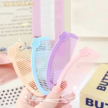 Cute Heart Mini Plastic Combs Children Baby Girls Hair Straightening Anti-Static Fine-Toothed Portable Pocket Comb - Skylark Network Co., Ltd. - China