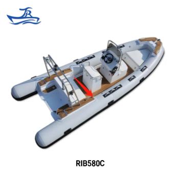 Rib580c Inflatable Boats Orca Hypalon Rib Boat 580 Marine Hydraulic Steering Rib Ocean Fishing Yacht - Qingdao Jiangrui Boat Co., Ltd. - China