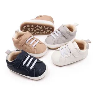 Solid PU Leather Anti-Slip TPR Outsole Baby Toddler Shoes for Boys Baby Sports Shoes - Zhejiang Miyue Shoes Co., Ltd - China
