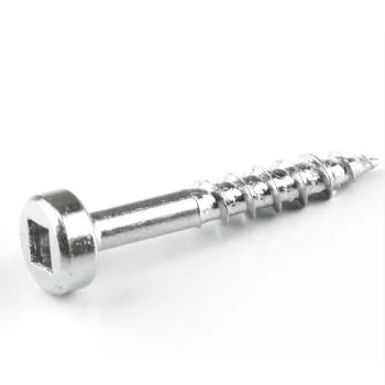 Coarse Thread Case Hardened Steel Square Drive Pan Head Zinc Pocket Hole Screw #7 X 1" Wood Screws - Wuxi Sunny International Corp - China