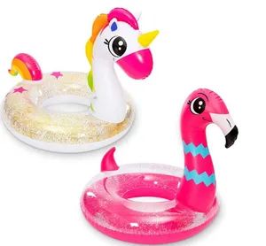 Inflatable Toys Unicorn & Flamingo Pool Float Glitters Swimming Pool Tubes Rings for Kids Outdoor Beach Sequins - Skylark Network Co., Ltd. - China
