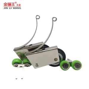 Window and Door Hardware Customized Factory Sandblasting Coating Zinc Plated Nickel Finishing Sliding Roller Wardrobe Wheel Pulley - Jiangxi Jin Bai Cheng Hardware Products Co., Ltd. - China