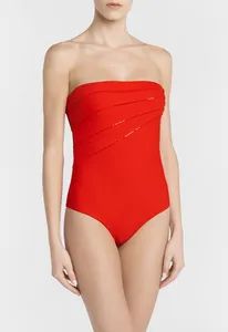 Detachable Shoulder Strap Sequins Decoration Slim Sexy Figure Flattering One-Piece Swimwear Swimsuit for Ladies - Yangzhou Smile Imp & Exp Co., Ltd. - China