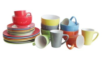 16PCS 20PCS Ceramic Stoneware Solid Color Glazed Dinner Set (6160012) - Zibo Timestone International Co., Ltd. - China