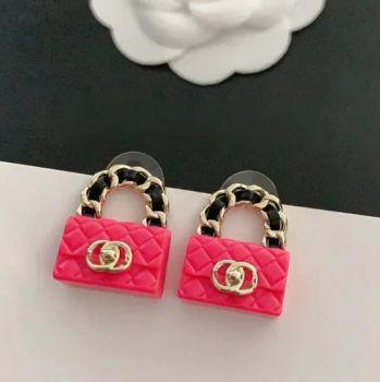 High Quality Silver Needle Light Luxury Earrings Bag Shape Buckle Rhombus Plaid Fashion Retro Stud Earrings - Fujian Junqing Trade Co., Ltd. - China