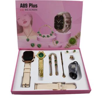 2025 A89 Plus Watches Gift Jewelry Box Two Watches Necklace Ring Double Strap Ladies Smart Watch - Shenzhen Miyan Network Technology Co., Ltd - China