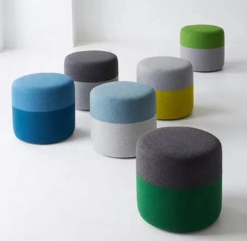 Small Round Foot Stool Rest Stools and Ottomans with Linen Fabric - Hebei Sishi Yaying Furniture Co., Ltd. - China