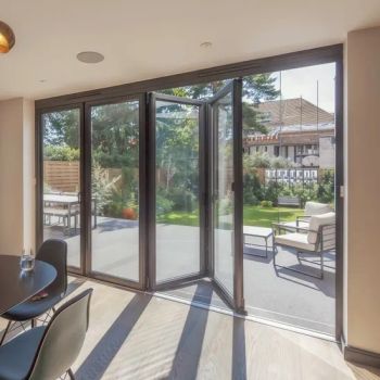 Modern Home Main Entrance Security Entry Front Doors Aluminum Patio Bi Folding Metallic Aluminum Glass Pivot Door - Foshan Kesenbao Doors and Windows Co., Ltd. - China
