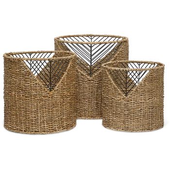 Handwoven Seagrass Woven Material Wicker Rattan Baskets For Storage Organizer Manufacturing Modern Vietnam Decorative Natural - HOMEWARE CRAFTS TRADING AND MANUFACTURING COMPANY LIMITED - Vietnam