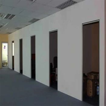 Gypsum Office Partition, 12.5 mm Material Gypsum Color MULTI COLOR Thickness 12.5 mm Insulation Acoustic Versatility - Guddu Traders - India