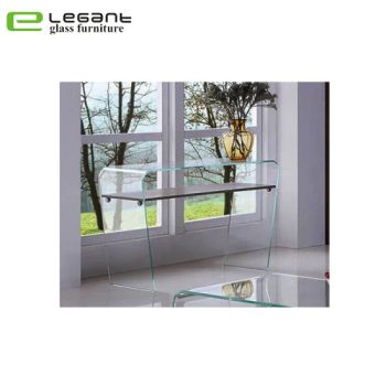 Modern12mm Hot Bent Glass Console Table/Plywood with Ashtree Veneer - Foshan Nanhai Siweiya Glass Co., Ltd. - China
