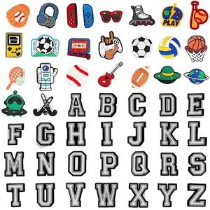 Black and White Letter Game Console Clog Shoe Charms, Shoe Buckles, Shoe Labels, Shoe Decorations, DIY Clog Shoe Ornaments, Shoe Accessories - Shishi Jieli Creative Trading Co., Ltd. - China