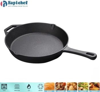 Amazon Hot Selling Outdoor Camping Cookware Set Pre-Seasoned Cast Iron Fry Pan Skillet - Hebei Hapichef Cookware Co., Ltd. - China