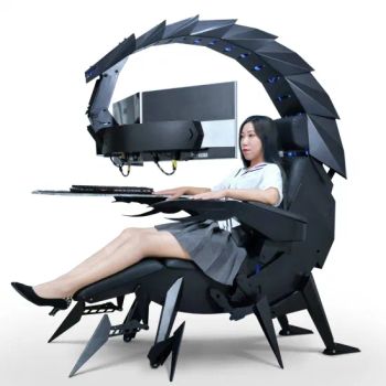 Ergonomic Scorpion Chair Cockpit Zero Gravity Office Comfortable Chair Gaming Workstation Recliner for Upto 5 Monitors - Ningbo Charm-Tech Import and Export Corporation Ltd. - China