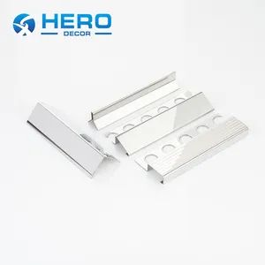 Corner Tile Trim Stainless Steel Sample 15-22mm Thickness Grade Carpet Waterproof Hero Metal Bath Seal Curved Triangle Shape Ceiling Strip - Foshan Hero Metal co., Ltd - China
