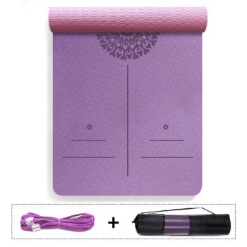 Wholesale Custom Professional Yoga Mat Eco-Friendly Durable Travel Mat TPE Non Slip Yoga Mats for Fitness - Shanghai David International Trade Co., Ltd. - China