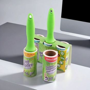 Custom Straight Handle Adhesive 10cm 30 60 90 100 Sheets Tear Paper Sticky Cat Dog Pet Hair Remover Dust Clothes Cleaner Lint Roller Set - Fenghua Technology Development Co Ltd - China