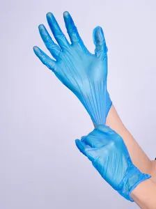 2016 Cheaper Price Blue Disposable Vinyl Gloves Size M Color White Brand Anheng OEM Available Length Medium Payment T/T, - Anhui Guohong Industrial and Trading Co., Ltd. - China