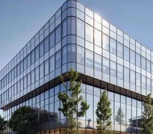 Stick System Glass Curtain Wall with Tempered Laminated Glass - Hefei Yiwan Architectural Decoration Engineering Co., Ltd. - China