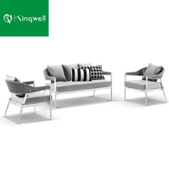Garden Sofas Outdoor Furniture Aluminum Sofa Set Rope Sofa - Foshan Kingwell Industry Co., Ltd. - China