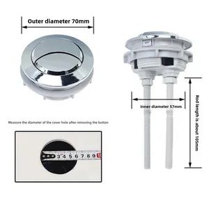Customizable Toilet Flush Buttons with Different Colors and Styles Toilet Accessories - Henan Fluor Building Materials Co., Ltd - China