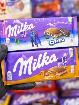 Buy Premium Chocolate Milka 100% Alpine Milk Chocolate Collection 90g (Oreo, Caramelo, Extra Cocoa & Chocolate Blanco) - Sosa Merchant Solutions - Austria