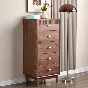 Vintage Distressed Grey Linen Storage Chest of Drawers Color White Origin China Condition New Glue E0,E1,E2 Layer 5 - Shouguang Semmel Furniture CO., LTD - China