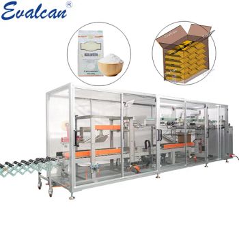 Top-Load Case Packer for Bread Flour All-Purpose Flour Cake Flour Cornflour Potato Starch Bag - Hangzhou Evalcan Machinery & Equipment Co., Ltd. - China