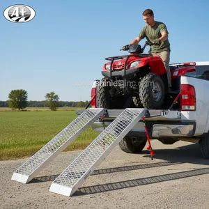 Arched Folding Aluminum ATV Loading Ramps with Expanded Metal Mesh Surface - SHINIEST INDUSTRIES, INC. - China