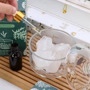 Custom Private Label Candy Glass Jar Aromatherapy Diffuser with Natural Crystal Stones - Qingdao Art Fortune Imp/Exp Co., Ltd. - China