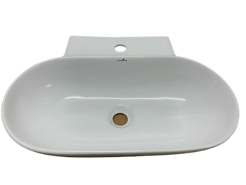 Ceramic Colors Altra Wash Basin, White, Wall Hung Shape Oval Finish Matt Color White Brand Colors Material Ceramic Pattern/Style - M K Trading Company - India
