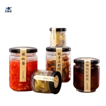 1000ml Food Storage Jars 500ml Empty Round Honey Glass Bottles Jars Container for Jelly - Zibo Chuangxinzhe International Trade Co., Ltd - China