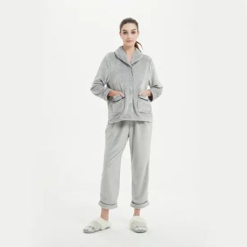 Factory Flannel Pajamas for Women Set Winter Custom Plus Size Adult Pajamas Wholesale - Hangzhou D&H Textile Co., Ltd. - China