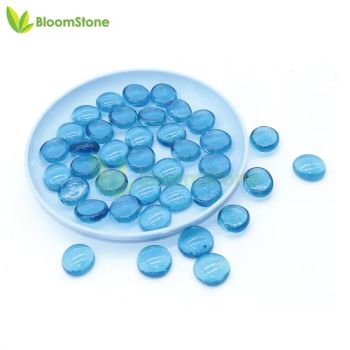 Caribbean Blue Flat Glass Marbles Pebbles, Stones, Gems for Vase Fillers, Party Table Scatter Decor Glass Beads Aquarium Landscaping 17-129mm (Clear) - Changzhou Green Decoration Material Co., Ltd. - China