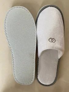 Hotel Slippers Manufacturer OEM Customized Logo Disposable White Slippers Coral Fleece Hotel Slippers - Yangzhou Haisheng Slipper Co., Ltd. - China
