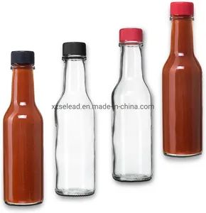 Clear 5 Oz Glass Hot Sauce Bottles with Orifice Reducer and Plastic Screw Caps - Xuzhou Selead Packaging Material Co., Ltd. - China