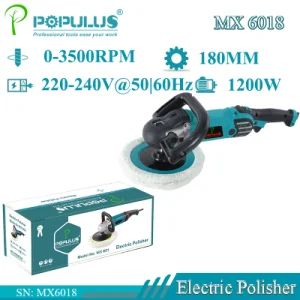 Populus New Arrival Industrial Quality Car Polisher Power Tools 1500W/11000rpm 180mm Electric Polisher for South Africa Market - Shanghai Maxin Industry Co., Ltd. - China