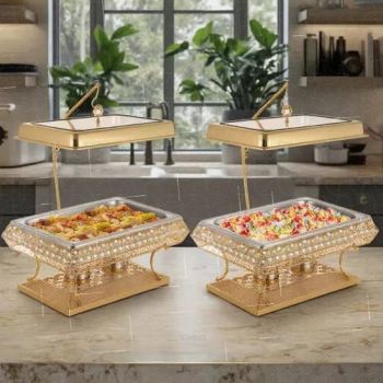Other Hotel Supplies Chafing Dish Buffet Set Luxury Buffet Food Warmer Gold Chafing Dishes for Catering - Guangzhou Yinhao Hotel Equipment Co., Ltd. - China