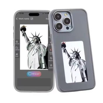 New Designer NFC Smart E Ink Screen Display Mobile Phone Case Cover for Phone 15 PRO Max - DIY Cases for Phone 14/13 - Global Custom Solutions Co.,Ltd - China