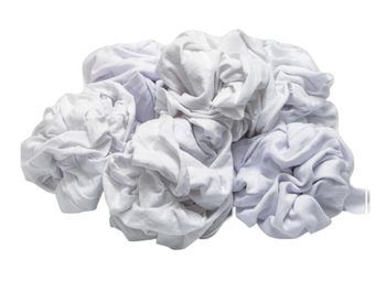Bleached White Single Jersey Knit Rags. Material Fabric - Arcos global traders - Pakistan