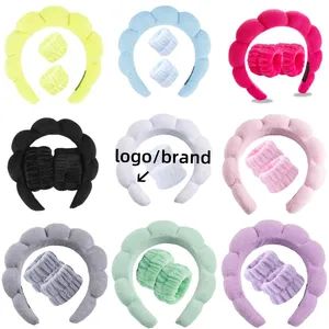 Puffy Terry Cloth Headband Wristband Soft Sponge Makeup SPA Hairband Set - Ningbo Hitench Commerce Limited - China