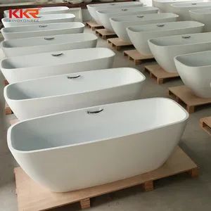 Factory Price Artificial Stone Resin Bathtub Trademark KKR Keywords Bathtub Warranty 10years HS Code 6810999000 Drain Location - Kingkonree International China Surface Industrial Co., Ltd. - China