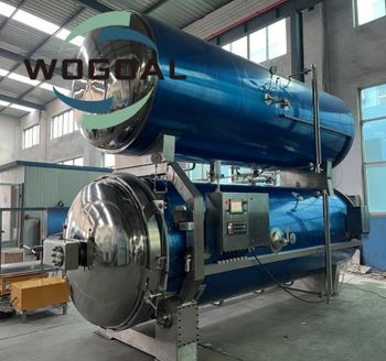 Rotary Water Immersion Retort Food Sterilizer for PP bottle Retort Pouches - Shandong Wogoal Machinery Co., Ltd. - China