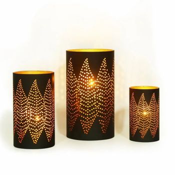 Aluminum Home Decor Pack Type Carton Shape Cylindrical Set Contain 3 Pieces Body Material - Ambers Gift Solutions - India