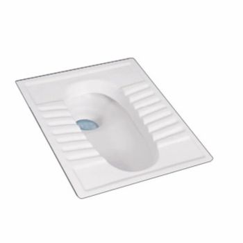 Floor Mounted KAG Ceramic Indian Toilet Color White Material Ceramic Product Brand KAG Shape Rectangular Surface Finish - ATF Tiles & Stones - India