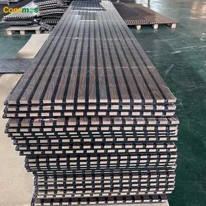 MDF Wood Slat Polyester Acoustic Panel Soundproof Board Decorative Wall Covering Panel - Linyi Consmos New Building Materials Co., Ltd. - China