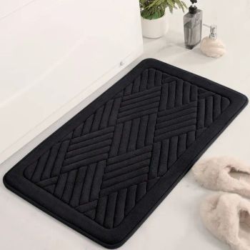 Xinlan Plush Coral Fleece Bathroom Rug Non Slip Thickened Sponge Mat Waterproof Skid Proof Door Mat for Home Kitchen Wholesale - Shaoxing City Xinlan Textile CO., LTD. - China